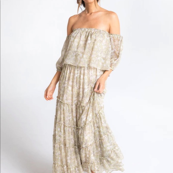 FLASH SALE Lovestitch Violette off shoulder maxi dress - Picture 1 of 6